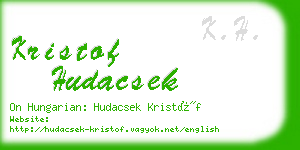kristof hudacsek business card